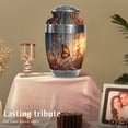 thumbnail image 5 of JAGASY Orange Butterfly Urn for Ashes Adult male & Female - Grey Large Urn for Ashes for Women - Orange Leaf Cremation Urns for Girl - Memorial Urn for Father & Mother - ( 10 Inch ), 5 of 7