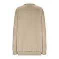 thumbnail image 5 of TKLPEHG Womens Sweatshirts Crew Neck Hoodless Sweatshirts Fashion Lightweight Classic Solid Color Loose Long Sleeve Casual Pullover (Beige,XXXXL), 5 of 6