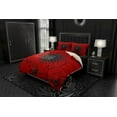 thumbnail image 2 of Housse de Couette Soleil Gothique Sanglant, Couvre-Lit Rouge et Noir, Couette Ésotérique,, 2 of 5