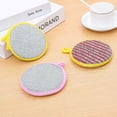 thumbnail image 3 of HOMEMAXS 5pcs Double sided Round Scouring Sponge Pads for Kitchen Dishwashing and Cleaning Cloths (Random Color), 3 of 10