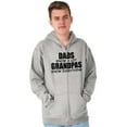 thumbnail image 3 of Dad Knows A lot Grandpa Everything Zip Hoodie Sweatshirt Men Brisco Brands X, 3 of 6