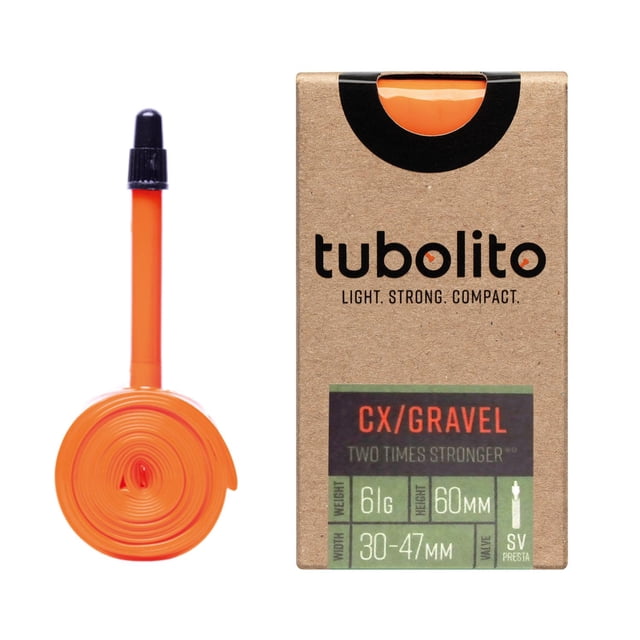 Camara para bicicleta R700 x30/47 FRA 60mm S-Tubo Tubolito naranja M
