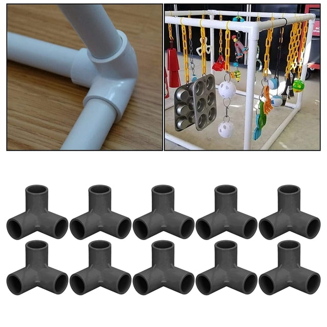 10 Uds Accesorios de Tubería de 3 Vías Accesorios de Codo de PVC Conector de Tubería de PVC Conector en T de Plástico de PVC Conector de Esquina de Codo 25mm de Diámetro ANGGREK Otros