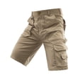 thumbnail image 6 of GrmtClth Men's Water Resistant Ripstop Cargo Shorts Breathable Solid Color Short Pants Camping Multi Pockets Outdoor Work Shorts Soft Clothes Khaki S, 6 of 8