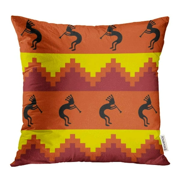 ARHOME Brown Kokopelli Southwestern Design in Warm Colors Orange