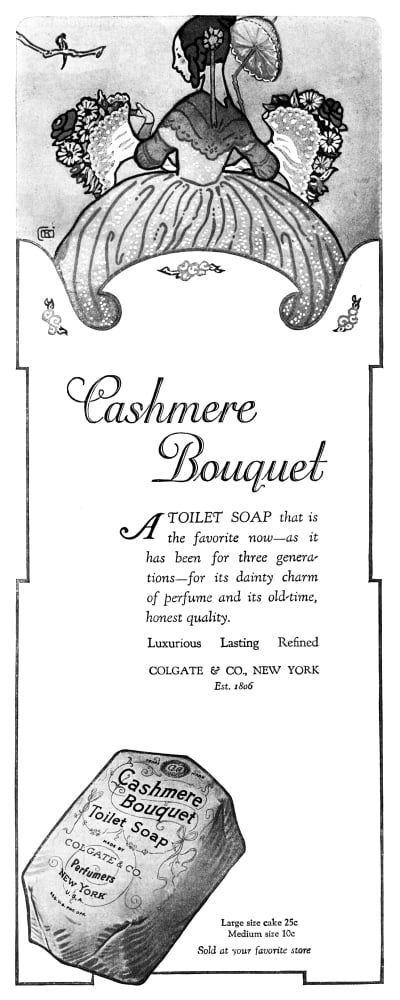 COLGATE /& CO/'S CASHMERE BOUQUET vintage ad poster FLOWERS SCENT 24X36 new