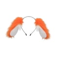 thumbnail image 2 of Diadema con orejas de perro Yinane para disfraz de cosplay de animales Naranja, 2 of 8