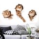 thumbnail image 3 of Pegatina de gato 3D, 3 piezas de pegatinas de pared de gato extraíbles, pegatinas de pared 3D autoadhesivas de gato 3D para ventana de coche, baño, dormitorio, guardería, cocina, decoración de pared, 3 of 5