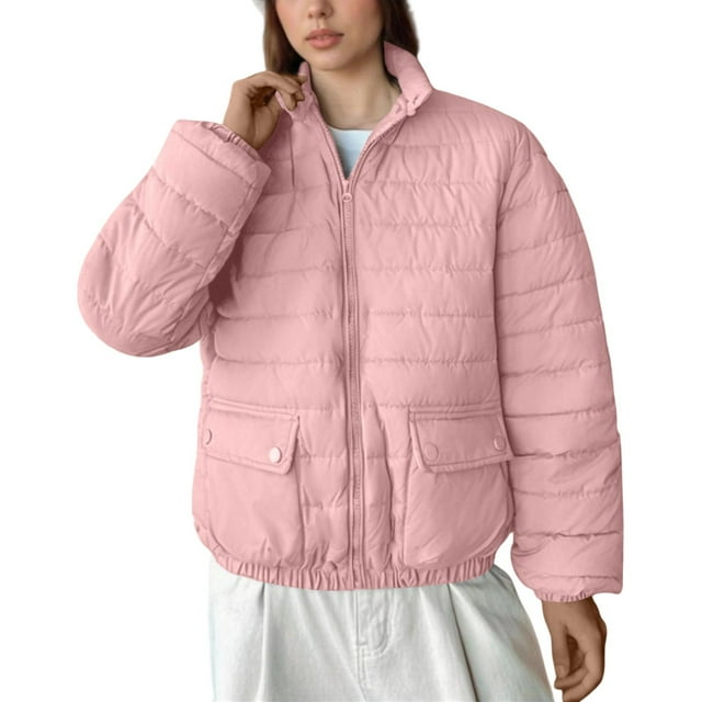 Lovzfmll Veste Décontractée pour Femme, Style à Capuche à Manches Longues Coloré Rose, m