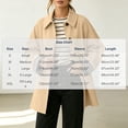 thumbnail image 4 of Womens Button Up Casual Jackets Lapel Plaid Lined Long Sleeve Trench Coat with Pocket Loose Trendy Dressy Outerwear, 4 of 8