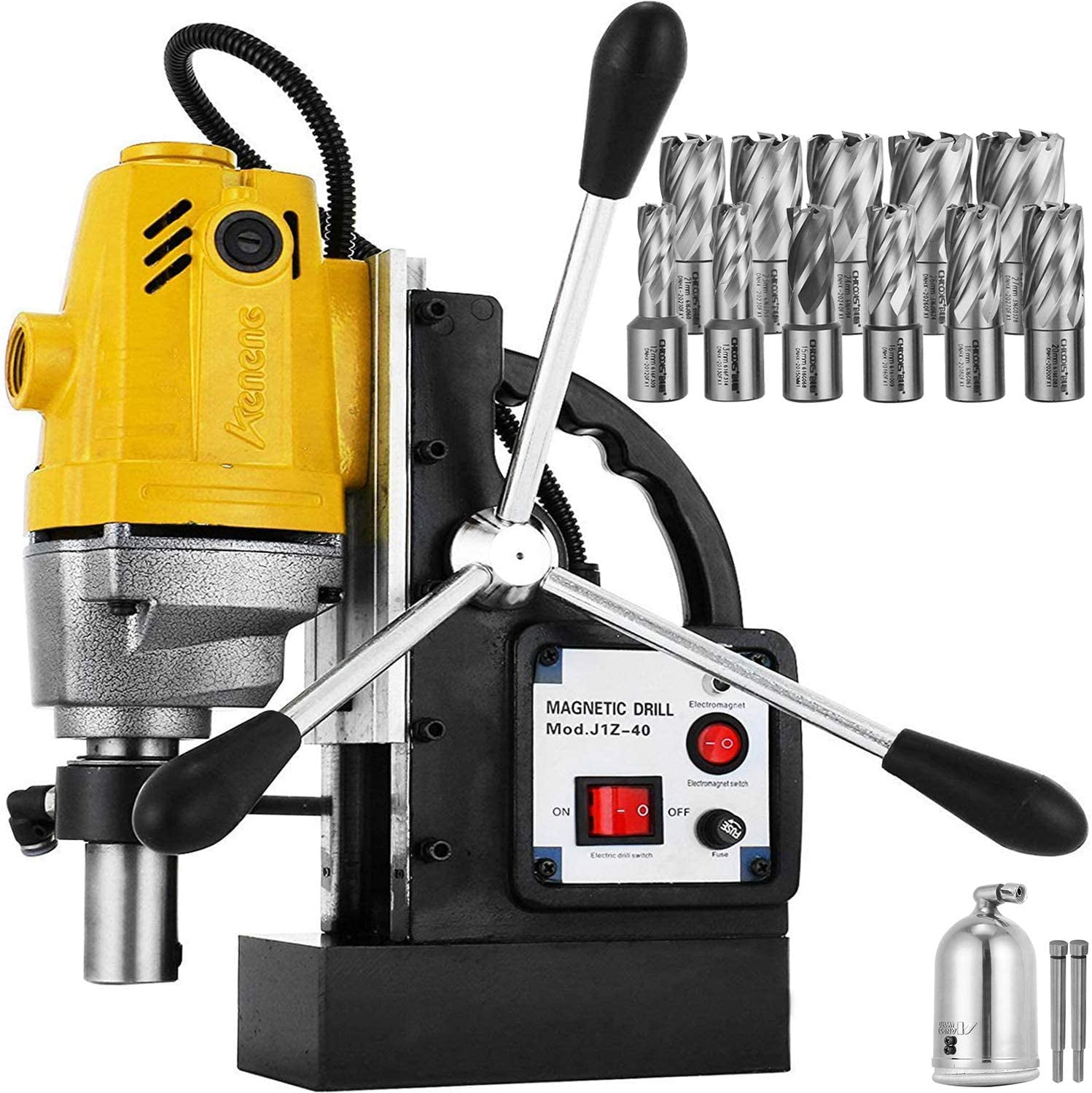 VEVOR MD40 Drill Press 11PCS 1 HSS Cutter Set Annular Cutter Kit Mag Drill Walmart