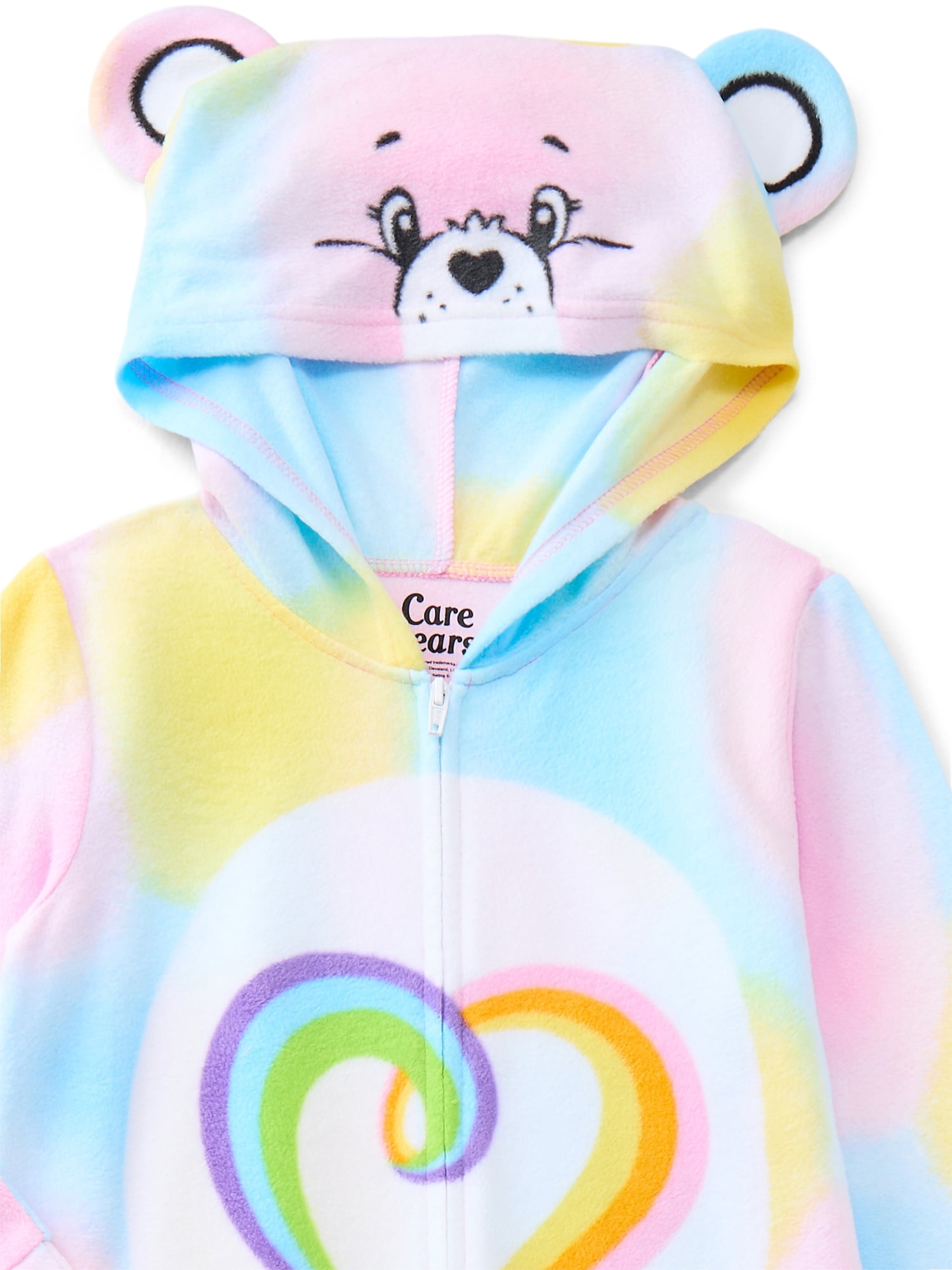 Care Bears Girls Togetherness Bear Union Suit with Hood, Sizes 4-12