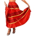 thumbnail image 5 of Falda de baile español con vuelo grande y volantes escalonados para mujer, estilo flamenco gitano, faldas de baile de salón con dobladillo ancho, disfraz de carnaval, 5 of 5