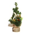 thumbnail image 1 of Cloth Ribbon Jingle Bell Christmas Pine Tree Desk Small  Craft Decoration Home Office Show Window Ornament Gift, 1 of 4