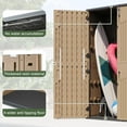 thumbnail image 6 of Aoxun Outdoor Resin Storage Shed with Metal Shelving Kit & Floor, 64 Cu.Ft Vertical Waterproof Storage Cabinet for Garage Storage, Pool Storage, Bike Shed, Garden Tools, Patio Furniture (Brown), 6 of 7