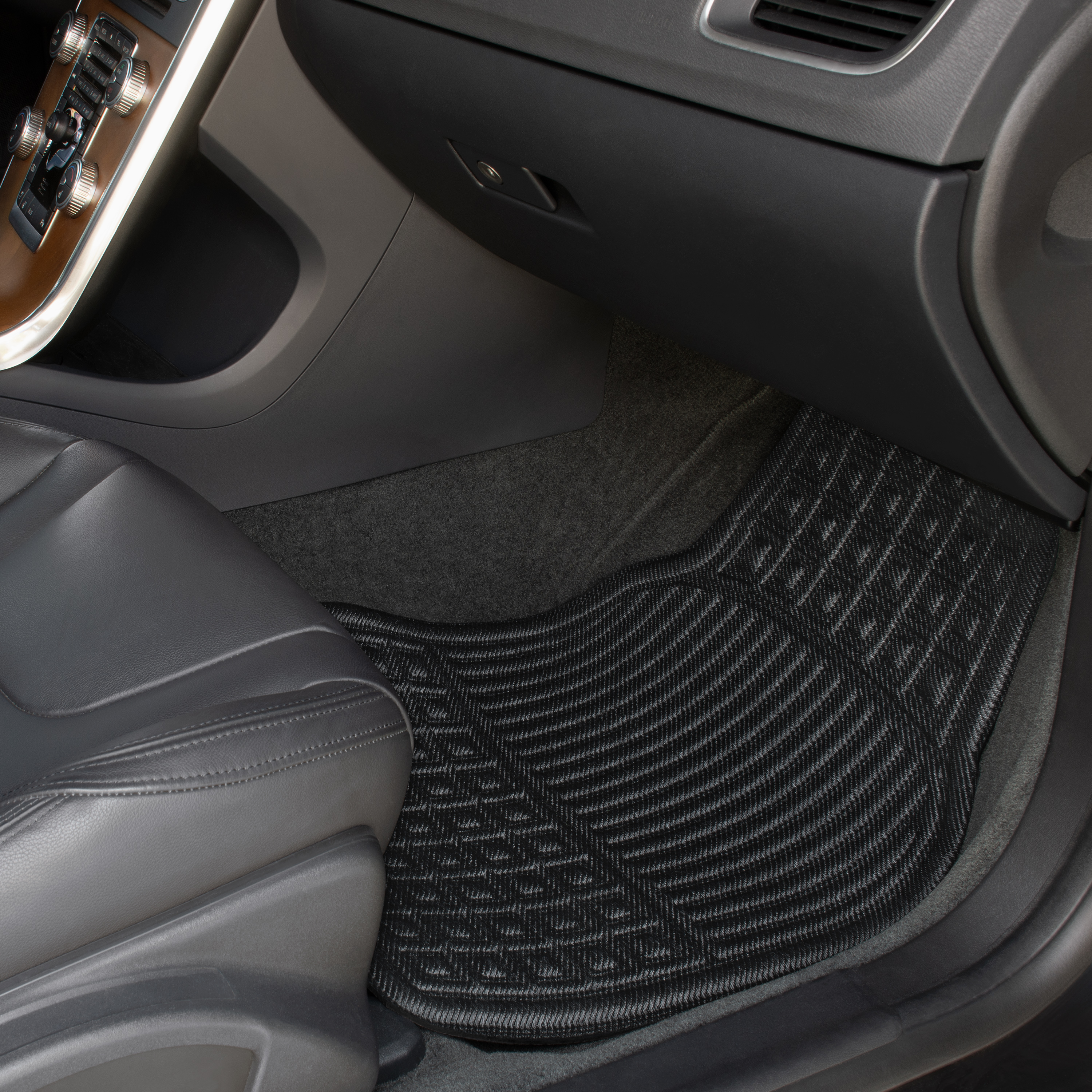Duratex Gunmetal Blocks Universal Fit Woven Car Floor Mats 4 Pack