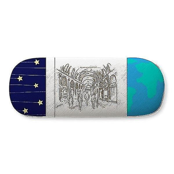 Corridor Landmark Sketch Landscape Hard Shell Eyeglasses Glass Case Star Sky