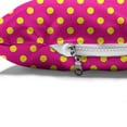 thumbnail image 4 of Retro Pet Bed, Retro Polka Dots Vintage Textured Classical Feminine Nostalgic Design, Chew Resistant Pad for Dogs and Cats Cushion with Removable Cover, 24" x 39", Hot Pink and Yellow, by Ambesonne, 4 of 4