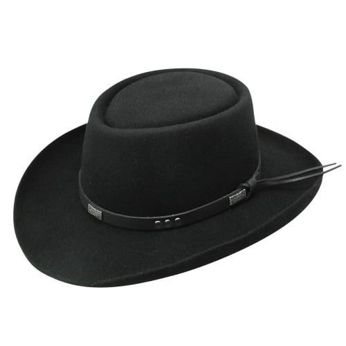 Stetson Dice - Wool Gambler Hat 7 1/2 Black