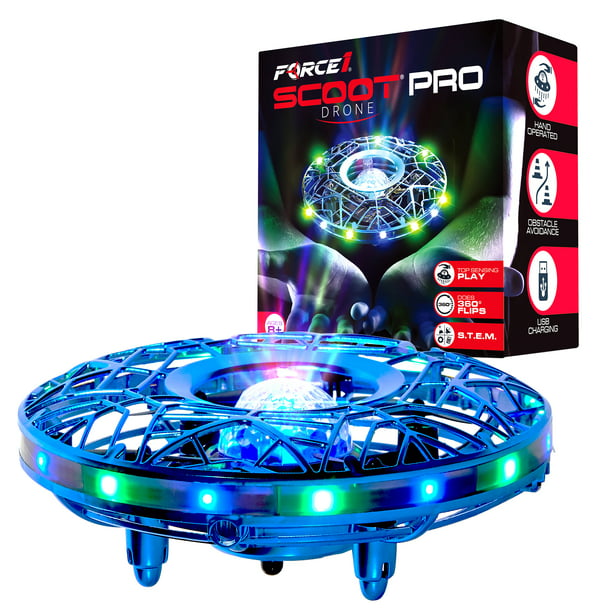 Force1 Pro Aerial Drone Hand Controlled Mini Drone with Projector LED Light (Blue) -