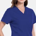 thumbnail image 2 of VIAOLI Women's Scrubs Set - V-Neck Top & Elastic Waist Pants for Nurses & Doctors, Multiple Colors, 2 of 6