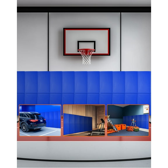 VEVOR Gym Wall Padding, 71 x 24 x 2 inch Tear-Resistant Wall Mat, Removable 2" Thick Foam High Density Basketball Court Wall-Mounted Padding, Durable Waterproof Protective Pad