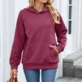 thumbnail image 2 of Hoodie Womens Sweatshirt Oversized Hoodie Women Casual Lightweight Daily Cropped Women's Hoodies Sweatshirts Comfortable Lightweight Casual Long Sleeve Pocket Pullover For Everyday Wear, 2 of 8