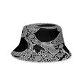 thumbnail image 3 of Adultos niños Vintage 3d Paisley estampado verano al aire libre cubo gorra pescador sombrero para el sol, 3 of 5