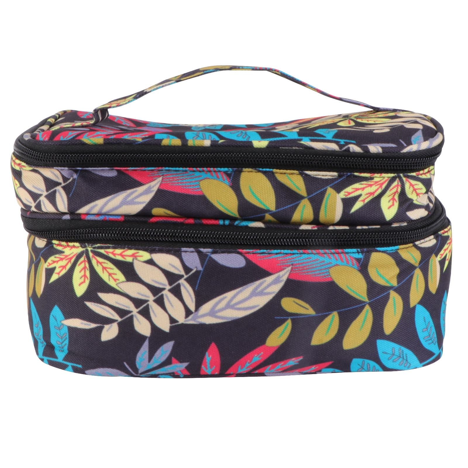 HEMOTON Portable Nail Polish Carrying Case Travel Bag Double Layer Nail