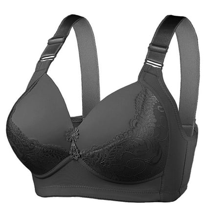 

Ultimate Wireless Bra with Soft Padding Exercise and Offers Back Support Adjustable Gathering Bra Underwear Bra Yoga Black Size 48/110D