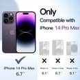 thumbnail image 2 of JETech Case for iPhone 14 Pro Max 6.7-Inch, Shockproof Phone Bumper Cover, Solid Color Matte TPU Frame, Anti-Scratch Clear Back (Deep Purple), 2 of 6