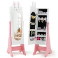 thumbnail image 1 of Costway Kids Jewelry Cabinet Standing Children Jewelry Organizer with Full-Length Mirror White, 1 of 9