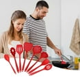 thumbnail image 4 of 6-Piece Nylon Kitchen Utensil Set for Non-Stick Cookware | Heat Resistant Spoons, Spatulas & Slotted Spoons | Red Cooking Tools for Pots & Pans, 4 of 6