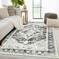 thumbnail image 1 of Washable Rugs x Vintage Area Rugs Area Rugs Low Pile Floor Carpet Printed Soft Durable Stain Foldable Rugs Living Room Dining Room Bedroom, 1 of 9