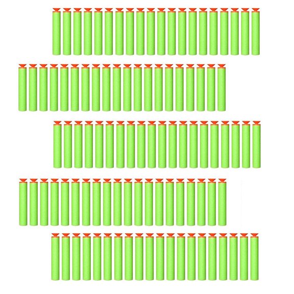 Soidarity 100 piezas de dardos de succión EVA de larga distancia multiusos al aire libre juguete interesante interactivo fácil de usar Type6 NO6
