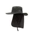 thumbnail image 2 of XIAOCHA Mens Wide‑Brim Neck‑Flap Boonie Hat Breathable Sun Hat Outdoor Hat,Green, 2 of 5