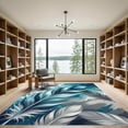 thumbnail image 2 of ODIKA 6'x9' Machine Washable Non-Slip Area Rug, Abstract Teal High Traffic Rug, Blue, 956055, 2 of 7