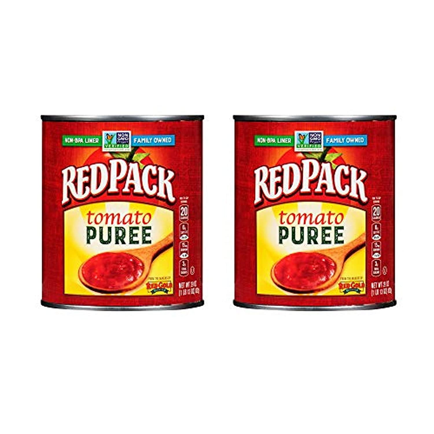 Redpack Tomato Puree, Kosher and Gluten Free, 29 Ounce Cans, 2-Pack…