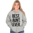 thumbnail image 5 of Best Aunt Ever Cute Favorite Auntie Zip Hoodie Sweatshirt Women Brisco Brands M, 5 of 6