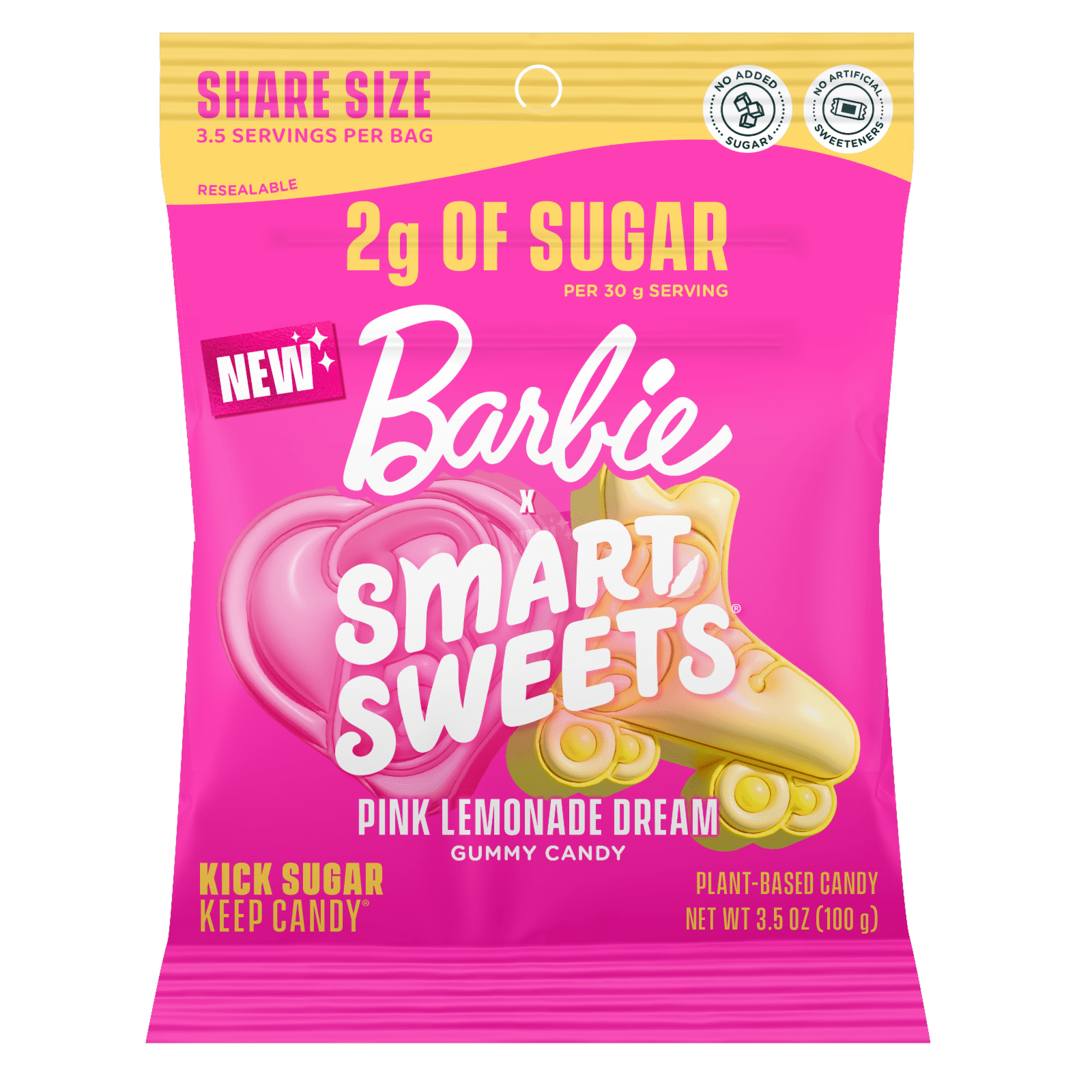 (2 pack) SMARTSWEETS BARBIE PINK LEMONADE DREAM (3.5 oz) - Pink Lemonade Gummy Candy, I Count