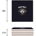 thumbnail image 3 of FMSHPON Night Wolf Set of 4 Coaster for Drinks, Absorbent Ceramic Stone Coasters Cup Mat with Cork Base for Home Kitchen Room Coffee Table Bar Decor, 3 of 4