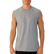 Fruit of the Loom Men Sleeveless T-Shirt, Heather Grey Tank Tops for Male