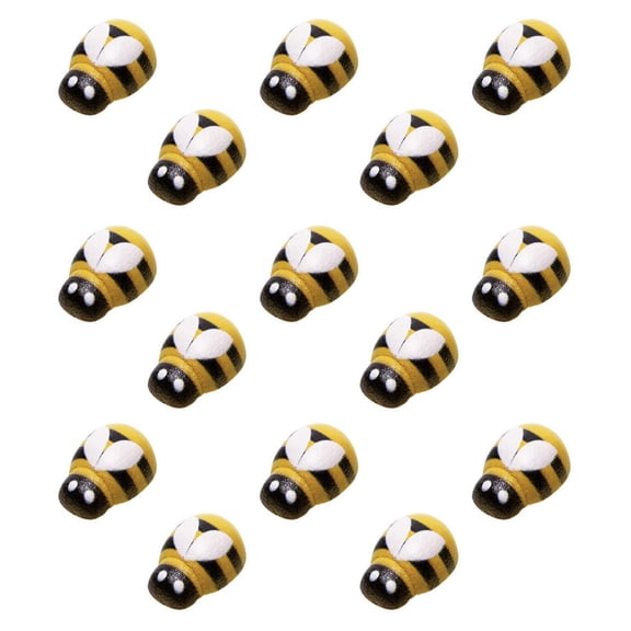 COSMOBETTY Tiny Bees Craft Decoration Yellow 100Pack 0.6*0.5In