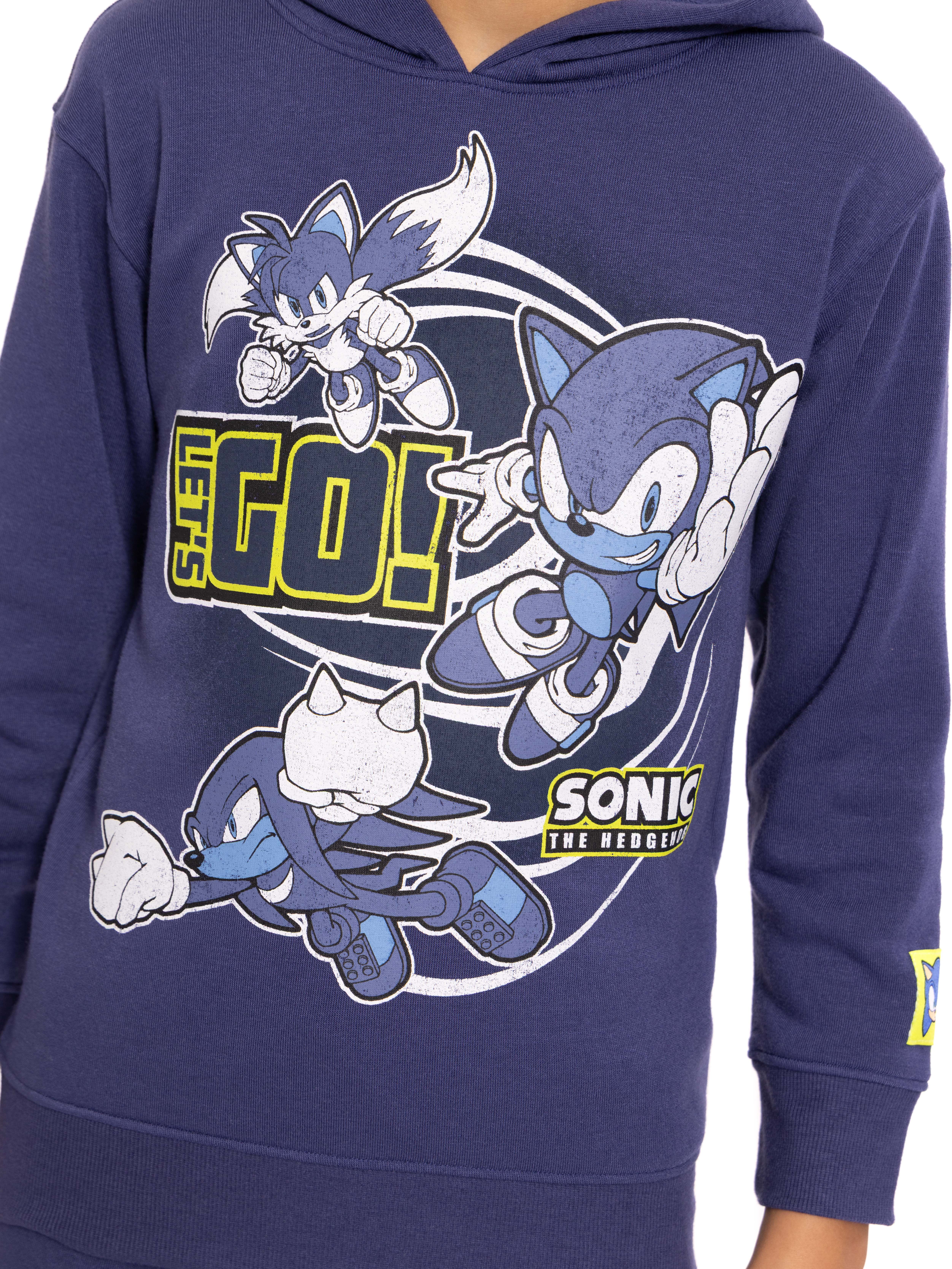 Sonic the Hedgehog Boys Long Sleeve Graphic Hoodie and Joggers Set, 2-Piece, Sizes 4-12