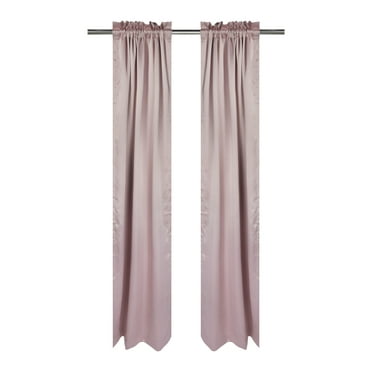 Your Zone Solid Blackout Curtain Panel Pair, Set of 2, Pink Starlight, 30" W x 84" L