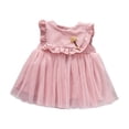 thumbnail image 2 of Tutu Dress for Girls Birthday Dresses Party Dress Kids Tulle Princess Dress Girls Spring New Lotus Leaf Sleeveless Lovely Princess Skirt Cotton Gauze Dress Pink 2-3 Years, 2 of 4