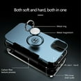 thumbnail image 6 of SOATUTO For iPhone 13 Mini 5.4 inch Case with 360 Rotating Metal Ring Kickstand Carbon Fiber Trim & Rubber Bumper Shockproof Protective Compatible With Apple iPhone 13 Mini 5.4 inch 2021 - Navy, 6 of 7
