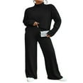 thumbnail image 1 of Pantalon en Tricot Élégant et Pull à Col Roulé à Manches Longues pour Femme, 1 of 5