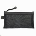 thumbnail image 3 of Juego de 3 estuches transparentes de malla con cremallera, estuches de nailon para lápices, bolsas de almacenamiento para estudiantes, organizador de artículos de aseo de viaje, bolsa de maquillaje,, 3 of 9