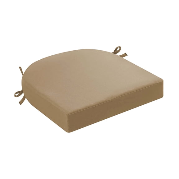 Chair Cushions for Dining Chairs, D-Shaped Seat Cushions with Removable Washable Cover and Ties, Chair Pads for Kitchen, Indoor Dining Room, Patio Chairs, 17'' x 16'